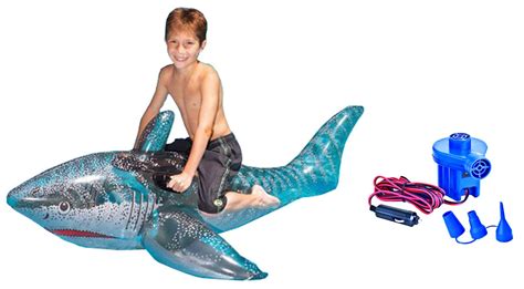 New Swimline 9045 72 Pool Ride On Shark Float Inflatable