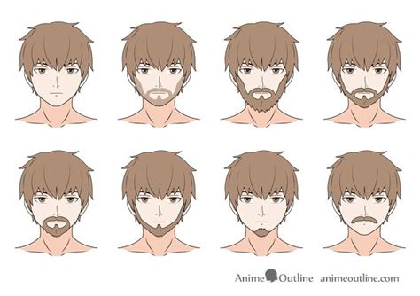 An Anime Characters Face With Different Facial Expressions And