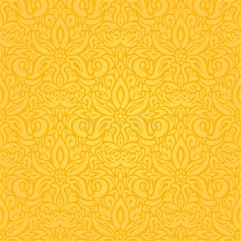 Yellow Colorful Floral Wallpaper Background Floral Pattern Fashion