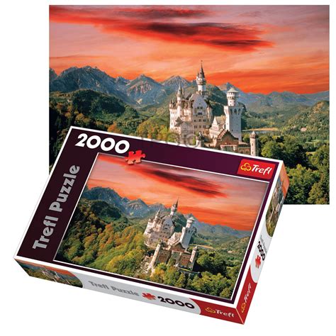 Elegant line of puzzles made in italy. Trefl 2000 PEZZI Adulto Grande Castello di Neuschwanstein ...