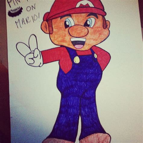 My Version Of Pin The Mustache On The Mario Game For Lj Party Just