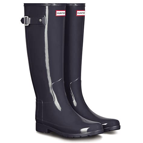 Womens Hunter Original Refined Gloss Wellingtons Snow Winter Rain Boots