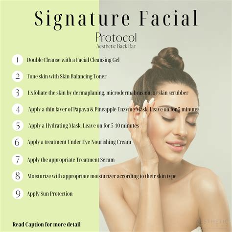 The Signature Facial For All Skin Types Facial Routine Skincare Face Skin Care Professional