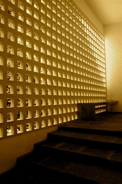 The chapel is located at miguel hidalgo 43, just a few blocks from the main plaza of tlalpan. Luis Barragan, Chapel of the Capuchines, breezeblocks ...