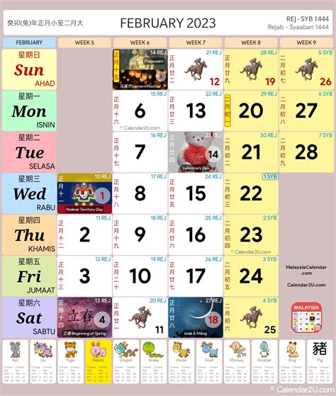 Malaysia Calendar Year 2023 Malaysia Calendar