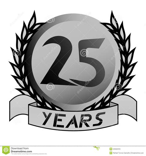 For 25 years, technology has turned the world upside down and inside out. 25th Anniversary Emblem Royalty Free Stock Image - Image ...