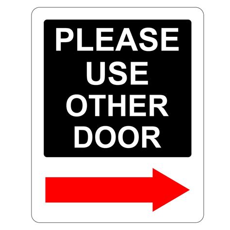 Next year i plan to move into student digs in town. PLEASE USE OTHER DOOR WITH RIGHT ARROW PVC SIGN STICKER ...