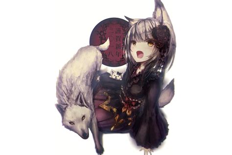 Anime Anime Girls Original Characters Animals Wolf Wolf Girls