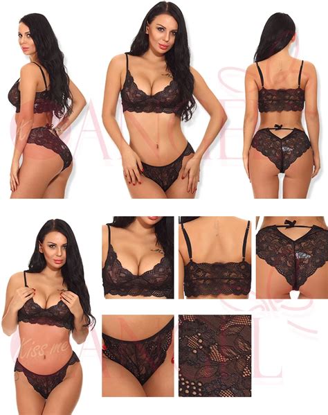 Wholesale Fashionable Fantasy Full Floral Lace Underwear Bra Thong