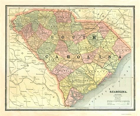 Old State Maps South Carolina Sc State Map By Geo F