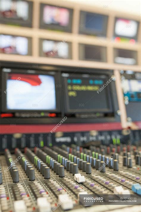 Professional Tv Studio Equipment — Different Television Stock Photo