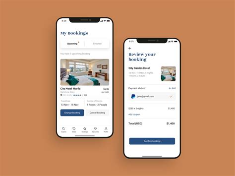 Hotel booking app actually work for travel lover people we call them the tourist. Hotel booking mobile app UI design by Interface Market on ...