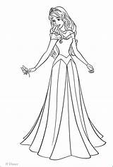 Princess Coloring Aurora Disney Characters Walt Fanpop sketch template