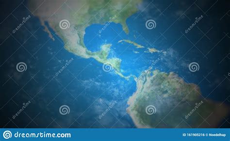 View Of Central America On A World Map Stock Illustration