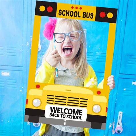 Buy Back To School Photo Booth Frame Welcome First Day Of School Selfie