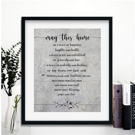 Home Quote Printable Housewarming T May This Home Poem Etsy 日本