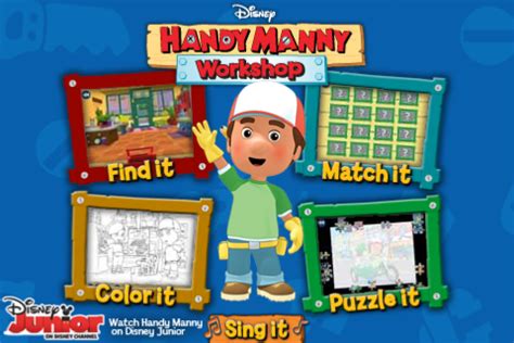 Handy Manny Workshop Iphone And Ipad Game Reviews