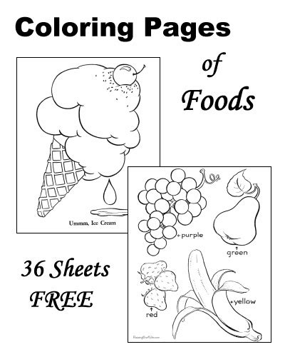 Summer Food Coloring Sheets Coloring Pages