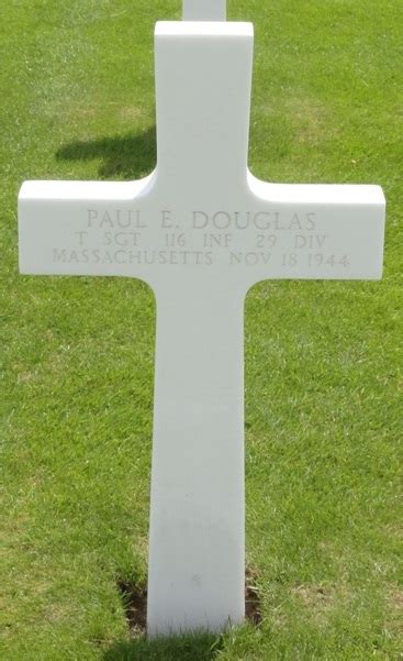 116th Infantry Regiment Roll Of Honor Tsgt Paul Edward Douglas