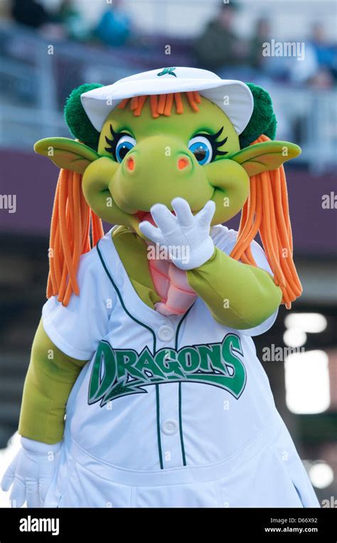 Dayton Ohio 13 April 2013 Gem Mascot For The Dayton Dragons