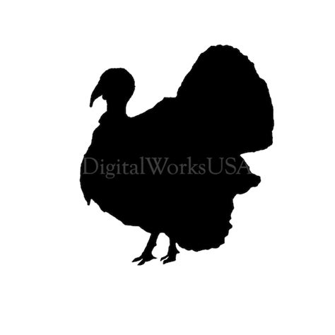 Turkey Silhouette Clipart Image SVG PNG Etsy