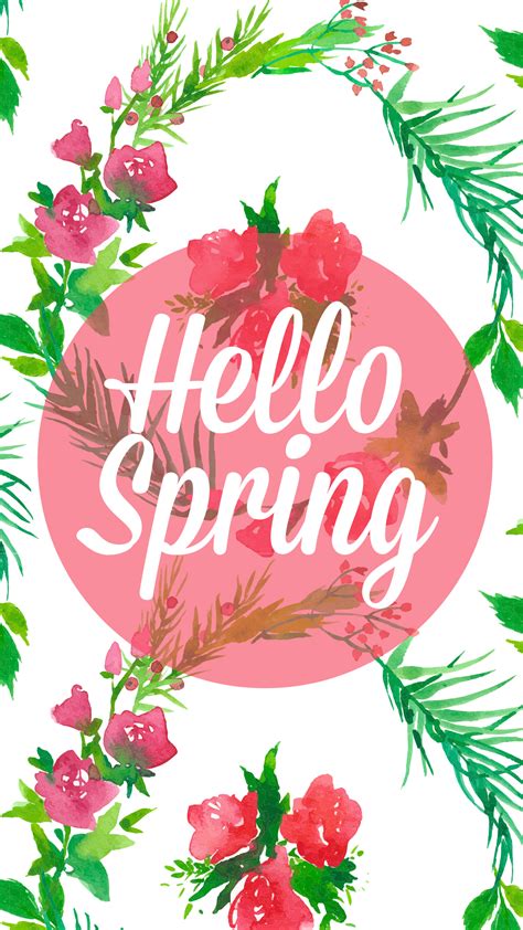 Freebie Hello Spring Desktop And Iphone Wallpaper Sweet Mint