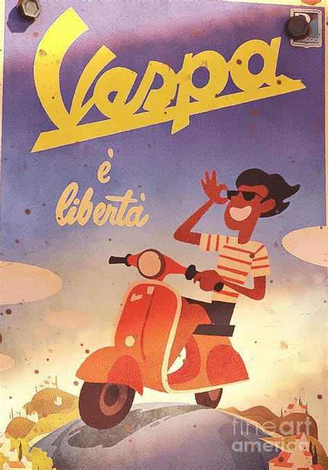 Luca Original Vespa Painting By Dominic Campbell