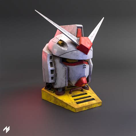 Rx 78 2 Gundam Cosplay Foam Helmet Pepakura File Template