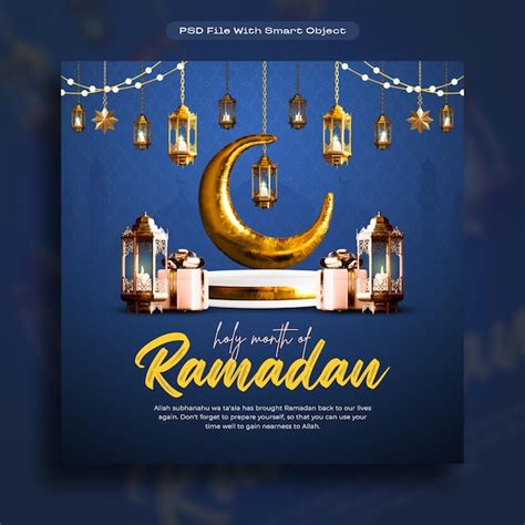 Free Psd Ramadan Kareem Islamic Festival Social Media Post Design