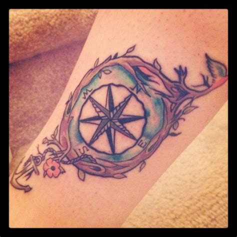 Contact rose tattoo designs collection on messenger. Simple and unique compass rose tattoo. Very feminine and ...