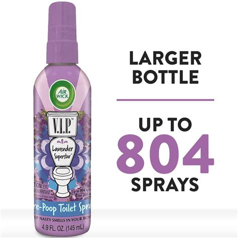 Air Wick Vip Pre Poop Toilet Spray 49 Oz Lavender Superstar Scent