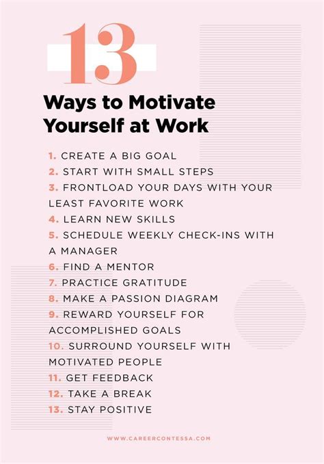 13 Ways To Stay Motivated And Inspired At Work Career Contessa Work