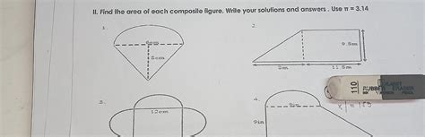 Solved Ii Find The Area Of Each Composite Figure Write Your