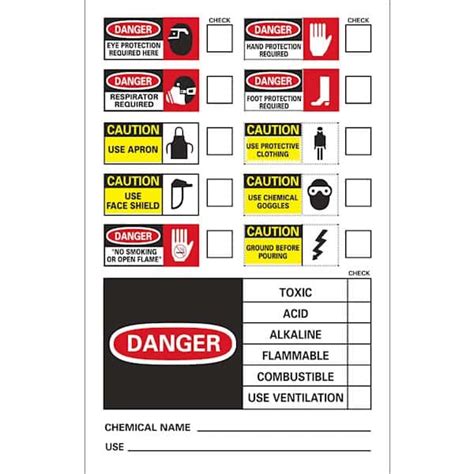 National Marker Ci P Hazardous Material Identification Label W X H