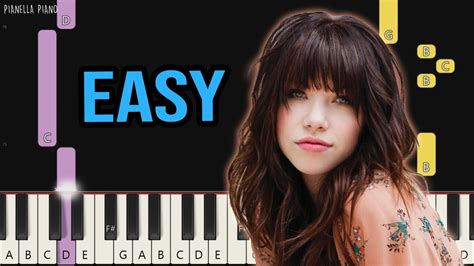 Carly Rae Jepsen Call Me Maybe Easy Piano Tutorial By Pianella Piano Youtube