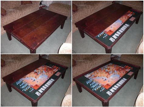 This piece's rubberwood veneer table top and solid rubberwood legs enable it to. Double use gaming table. Play games over multiple sessions ...