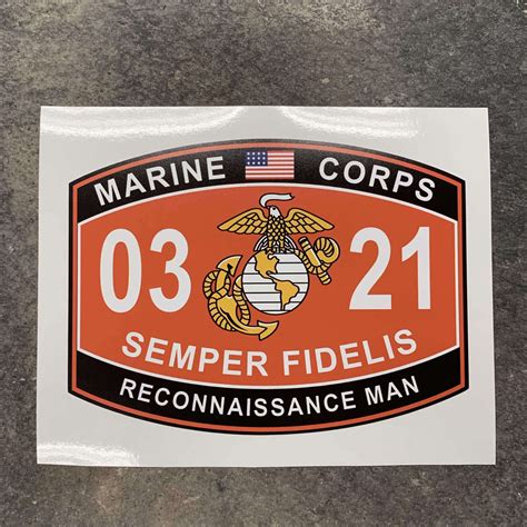 New 0321 Marine Corps Fathead Style Decal Patchops