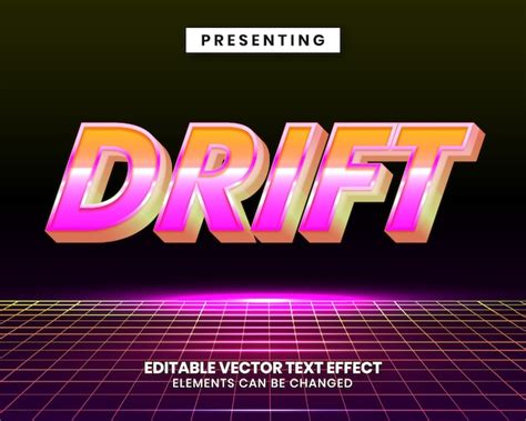 Premium Vector Retro 80s Editable Text Effect With Vibrant Color
