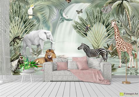 Wall Mural Animals Animals Waterfall Fototapetart Discover Our