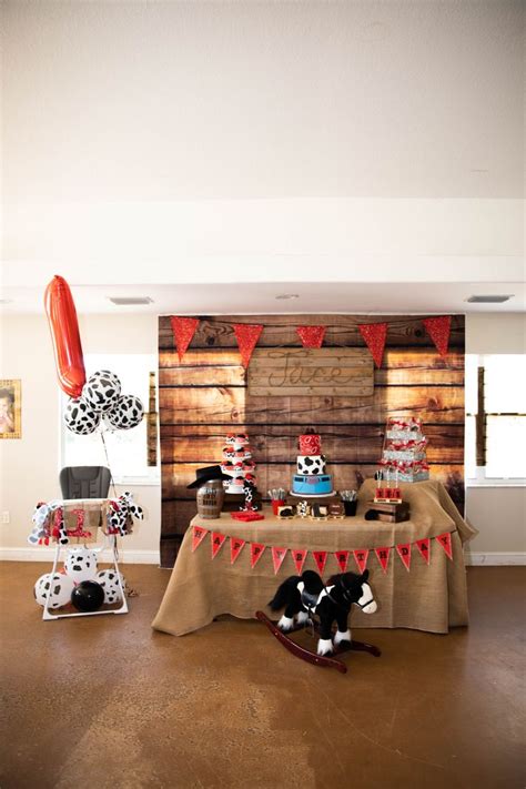 First Birthday Party Theme My First Rodeo Cowboy Themed Birthday