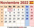 Calendario Noviembre 2022 En Word Excel Y Pdf Calendarpedia | Images ...