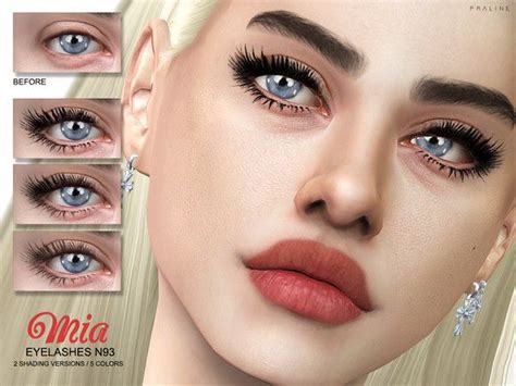 Mia Eyelashes N93 By Pralinesims Sims 4 Sims 4 Cc Eyes Sims 4 Cc Makeup