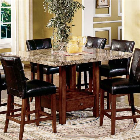 See more ideas about counter height dining table, dining table, counter height table. Steve Silver Montibello Marble Top Counter Height Storage ...