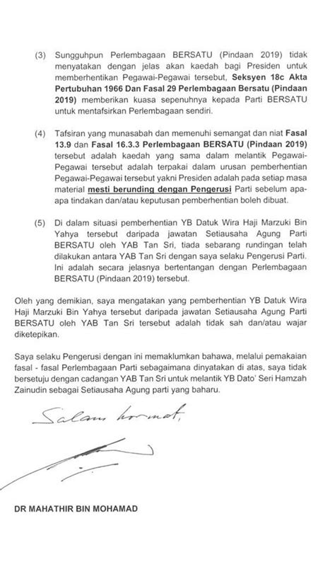 Ahli jawatankuasa chiew chiu sing. Setiausaha Agung Bersatu: Tun Mahathir bantah pemecatan ...