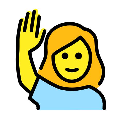 🙋‍♀️ Woman Raising Hand Emoji Images Download Big Picture In Hd Animation Image And Vector
