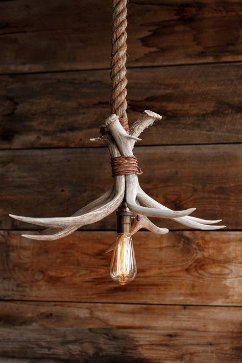 See more ideas about cabin lighting, log cabin lighting, lighting. The Cabin Lit Chandelier - Antler Shed Pendant Rope Light - Hanging ceiling Accent lighting ...