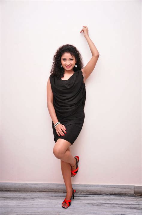 Vishnu Priya Latest Hot Thigh Show Photos In Black Dress