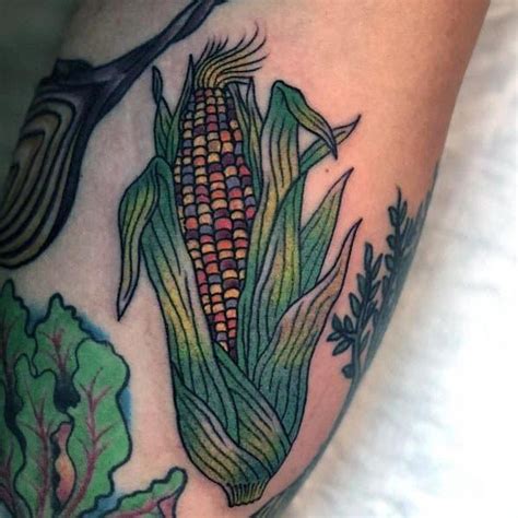 50 Corn Tattoo Ideas For Men Maize Designs Popcorn Wie Im Kino Corn