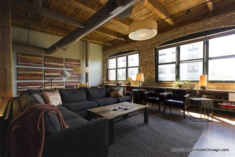 Bucktown Chicago Living Room Loft Interior Design Project Modern