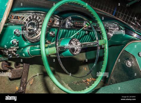 Vintage Car Interior Stock Photo Alamy